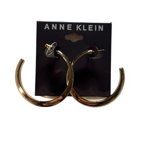 Anne Klein Gold Tone Hoop Earrings Medium Chunky